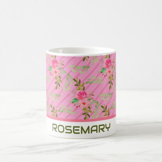 Bloemen en bladeren persoonlijke koffie-Mok Koffiemok (Center)