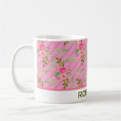 Bloemen en bladeren persoonlijke koffie-Mok Koffiemok (Links)