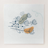 Bloemen en bladeren poster legpuzzel (Horizontaal)
