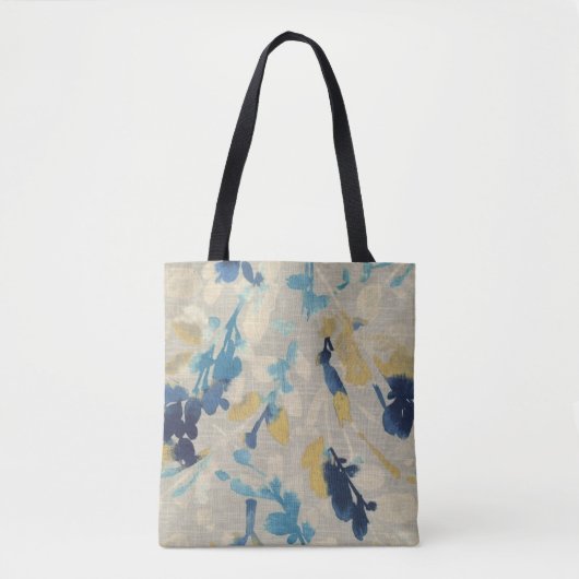 Bloemen en bladeren tote bag (Voorkant)