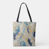Bloemen en bladeren tote bag (Achterkant)