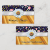 Bloemen en bladeren Versiderende Patroondraperie Visitekaartje (Voorkant / Achterkant)