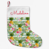 Bloemen en Blauwgroen strepen voor ananas | Jouw n Kleine Kerstsok (Voorkant)