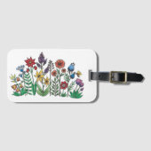 Bloemen en bloemen bagagelabel (Voorkant (horizontaal))