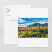bloemen en bloemen briefkaart (Voorkant / Achterkant)