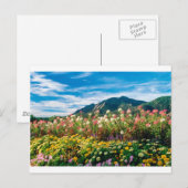 bloemen en bloemen briefkaart (Voorkant / Achterkant)