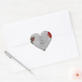 Bloemen en bloemen Hartstickers Hart Sticker (Envelop)