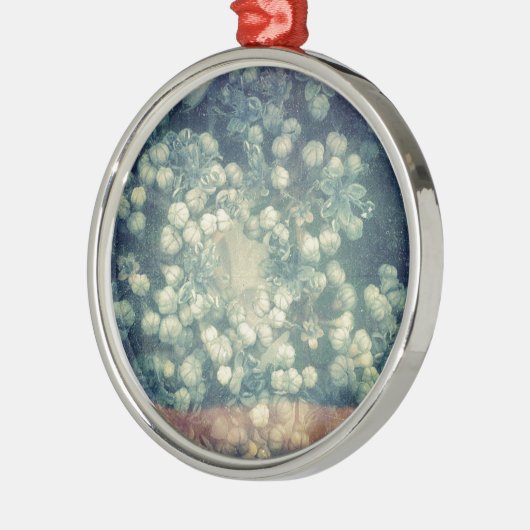 Bloemen en bloemen metalen ornament (Links)