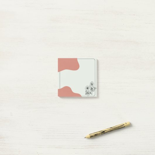 Bloemen en bloesems post-it® notes (Op bureau)