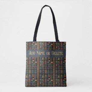 bloemen en boeken Canvas tas