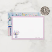  bloemen en boeken notitiekaarten notitiekaartje (Voorkant / Achterkant in situ)