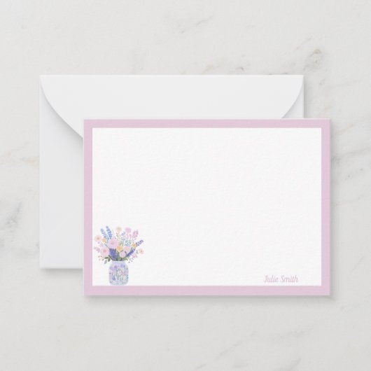  bloemen en boeken notitiekaarten notitiekaartje (Voorkant)