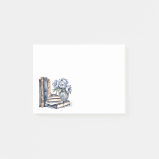 Bloemen en boeken post-it® notes (Voorkant)