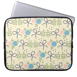 Bloemen en bogen Laptop Hoesje Laptop Sleeve