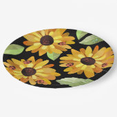 Bloemen en Borden van Ladybugs-papier Papieren Bordje (Gekanteld)