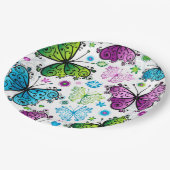 Bloemen en Borden voor botervliegen Papieren Bordje (Gekanteld)