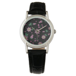 Bloemen en bosbessen horloge