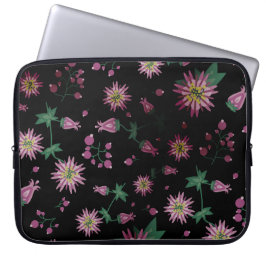 Bloemen en bosbessen laptop sleeve