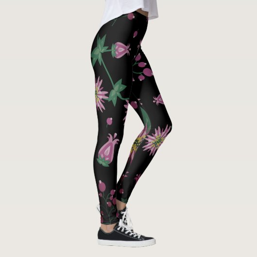 Bloemen en bosbessen leggings (Rechts)