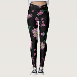 Bloemen en bosbessen leggings