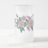 Bloemen en bosbessen matglas bierpul (Center)