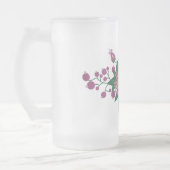 Bloemen en bosbessen matglas bierpul (Links)