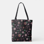 Bloemen en bosbessen tote bag (Achterkant)