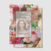  bloemen en botanische roze rozen bruiloft vi vellum uitnodigingen (Offset (Koppel))