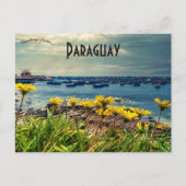 Bloemen en boten in Paraguay Briefkaart (Voorkant)