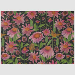 Bloemen en botervliegen tissuepapier