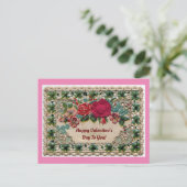 Bloemen en Briefkaart Valentijn (Staand voorkant)