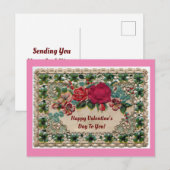 Bloemen en Briefkaart Valentijn (Voorkant / Achterkant)