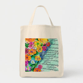 Bloemen en brieven tote bag
