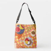 Bloemen en brunch crossbody tas (Achterkant)