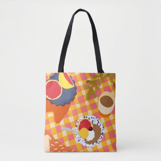 Bloemen en brunch tote bag (Voorkant)
