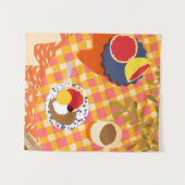 Bloemen en brunch wandkleed (Voorkant (horizontaal))