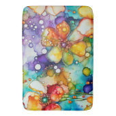 Bloemen en Bubbels Abstract Badmat (Voorkant Verticaal)