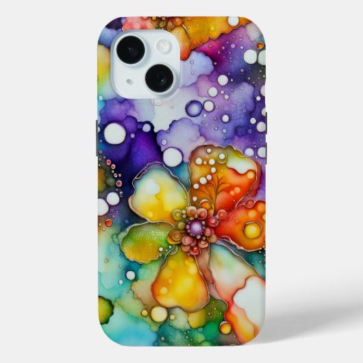 Bloemen en Bubbels Abstract Case-Mate iPhone Case (Achterkant)