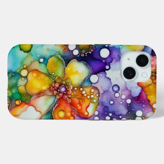 Bloemen en Bubbels Abstract Case-Mate iPhone Case (Achterkant (horizontaal))