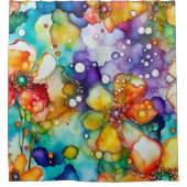 Bloemen en Bubbels Abstract Douchegordijn (Voorkant)
