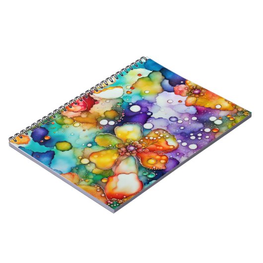 Bloemen en Bubbels Abstract Notitieboek (Linkerzijde)