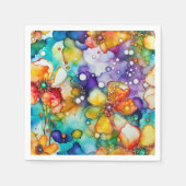 Bloemen en Bubbels Abstract Servet (Voorkant)