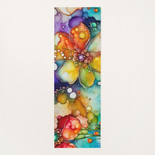 Bloemen en Bubbels Abstract Yogamat (Achterkant)