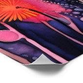 Bloemen en bubbels poster (Hoek)