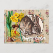  bloemen en Bunny Collage Pasen Briefkaart (Voorkant)