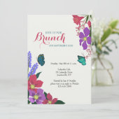 Bloemen en Butterflies Kaart (Staand voorkant)