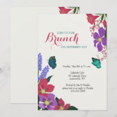 Bloemen en Butterflies Kaart (Voorkant / Achterkant)