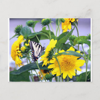Bloemen en Butterflies - Slibstaart Briefkaart