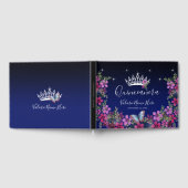 Bloemen en Butterfly Princess Quinceanera Guest Gastenboek (Volledig)