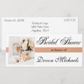 Bloemen en champagne Bridal Shower-uitnodigingen Kaart (Voorkant / Achterkant)